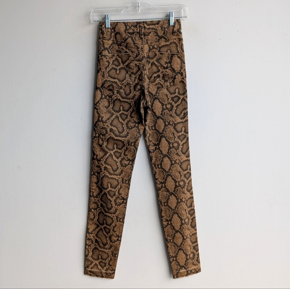 Zara Snake Print Women Skinny Jeans - Brown - Picture 3 of 6
